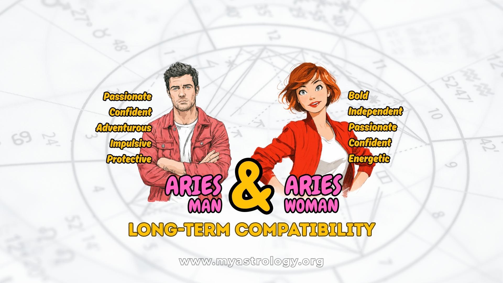 Aries Man and Aries Woman Fiery and Passionate Union