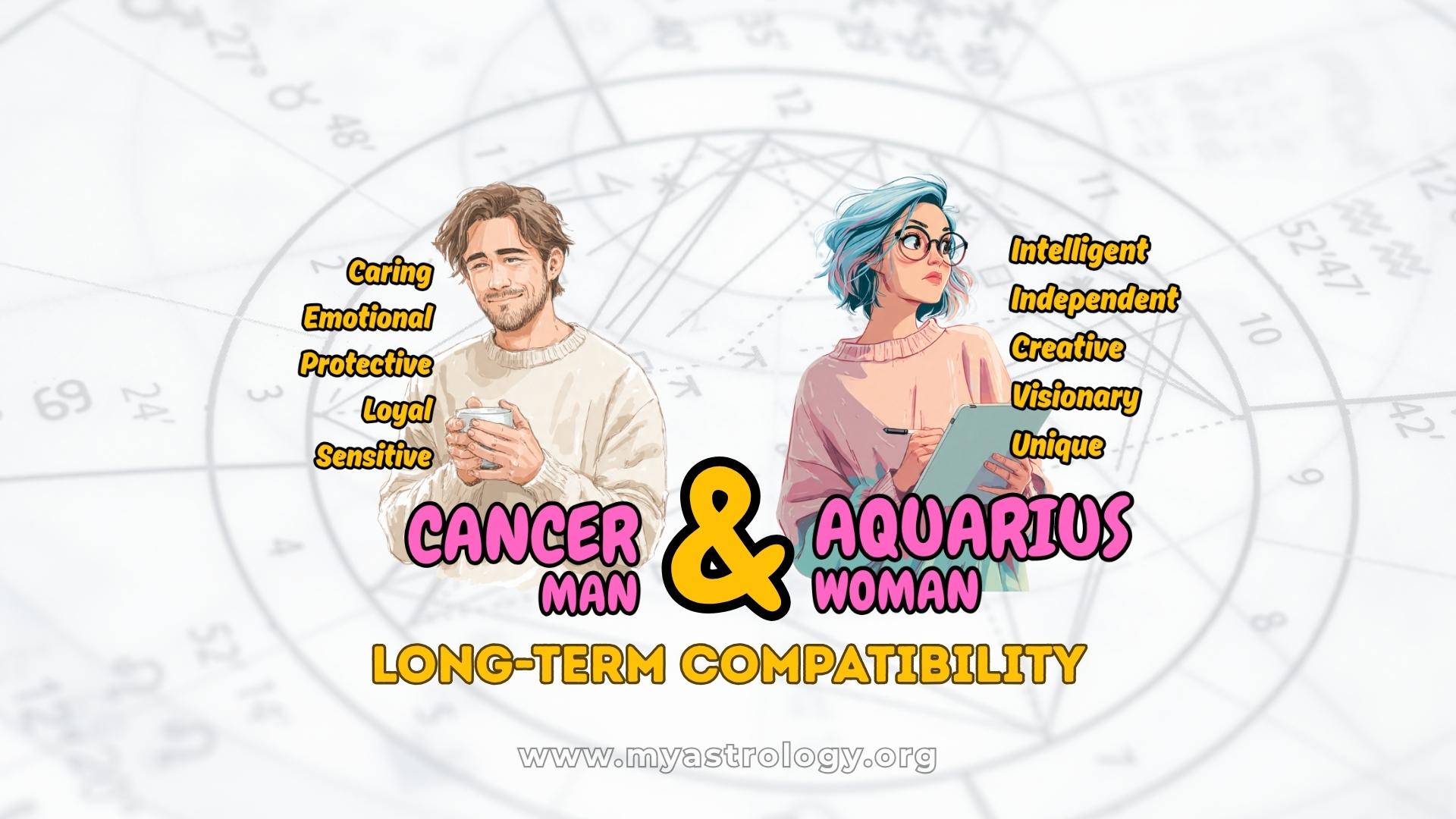 Cancer Man and Aquarius Woman Growing Harmony