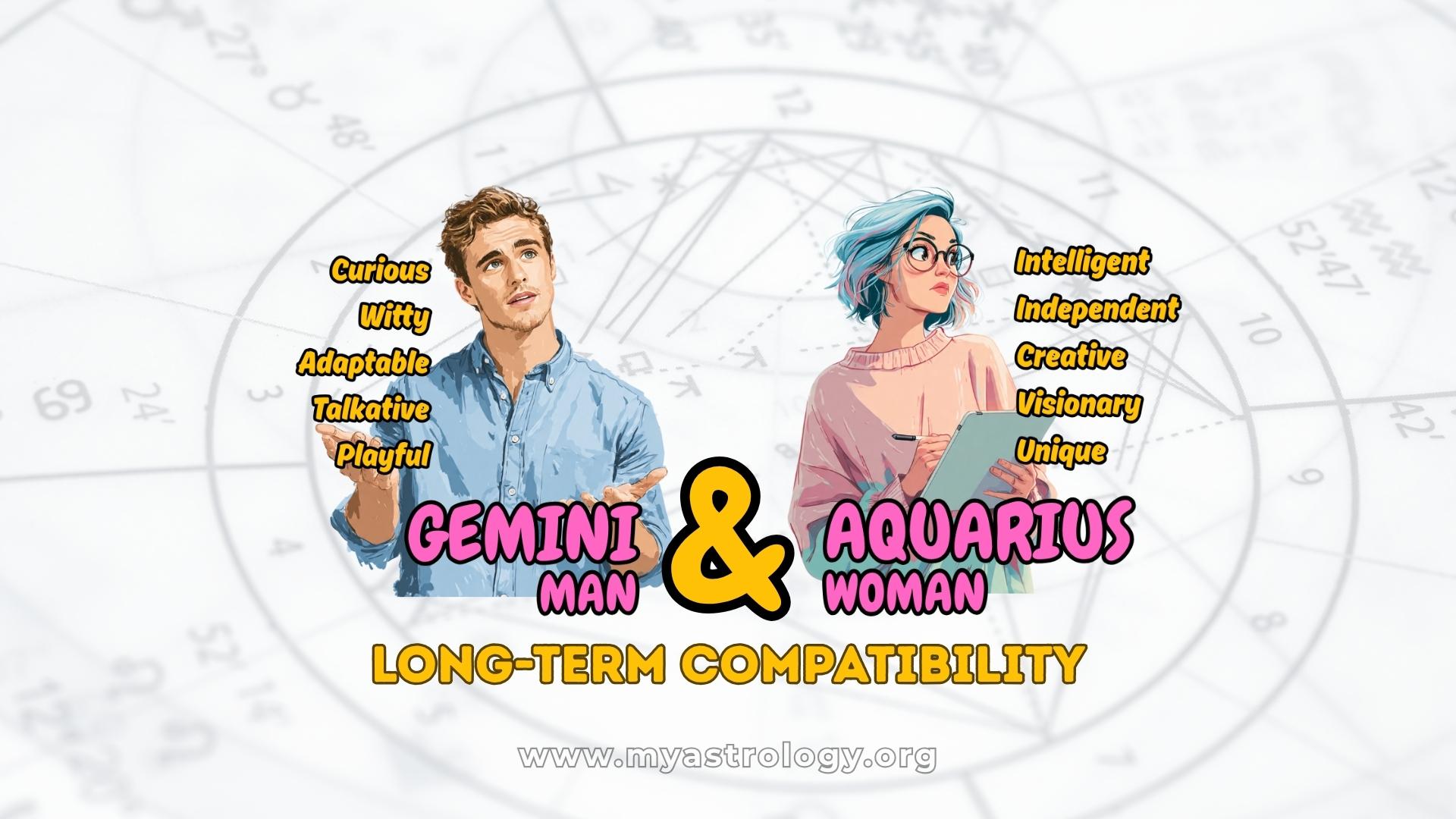 Gemini Man and Aquarius Woman Honest and Free Love