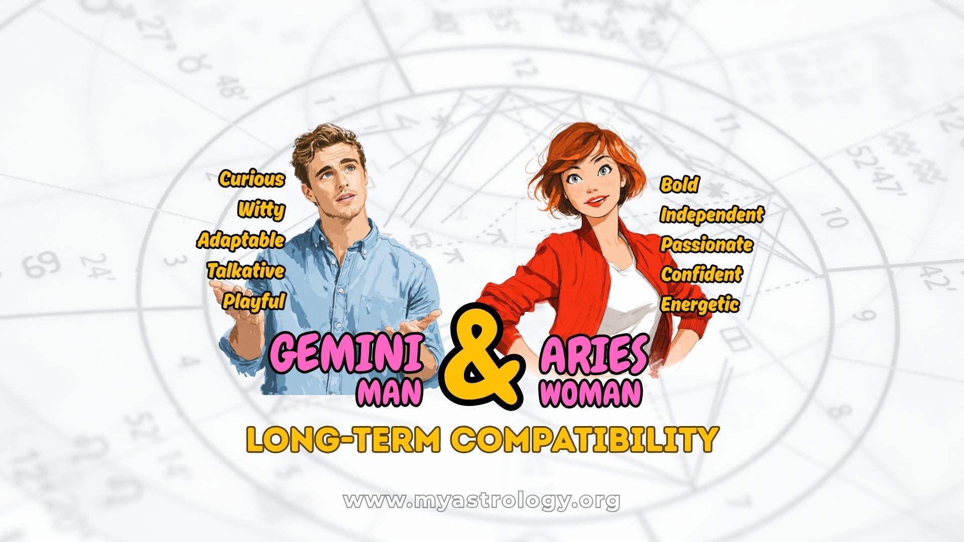 Gemini Man and Aries Woman Energetic and Cheerful Love
