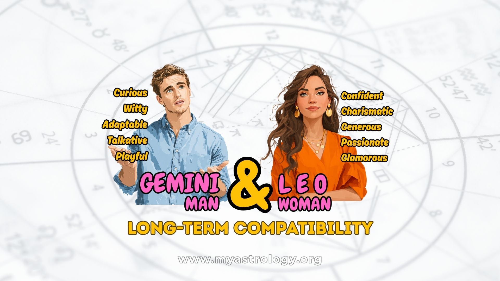 Gemini Man and Leo Woman Deeply Admiring Love