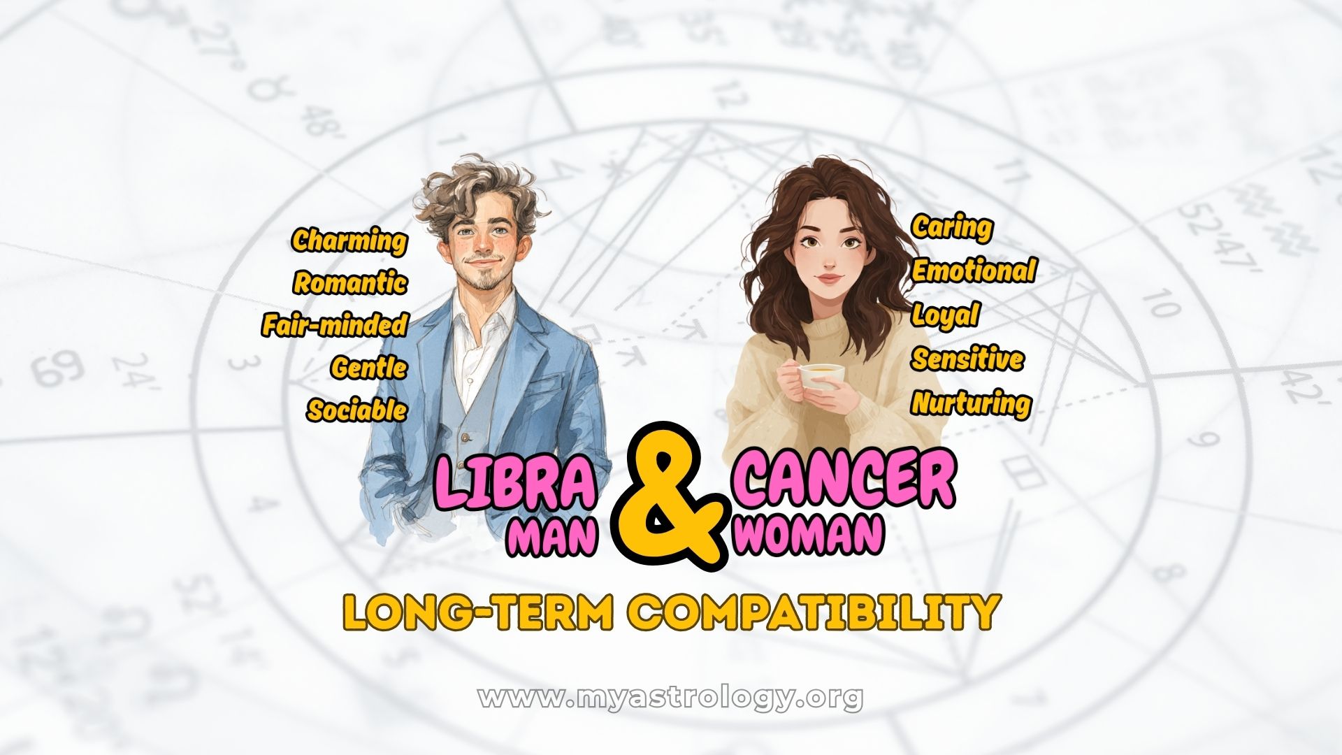 Libra Man and Cancer Woman Sensitive Connection